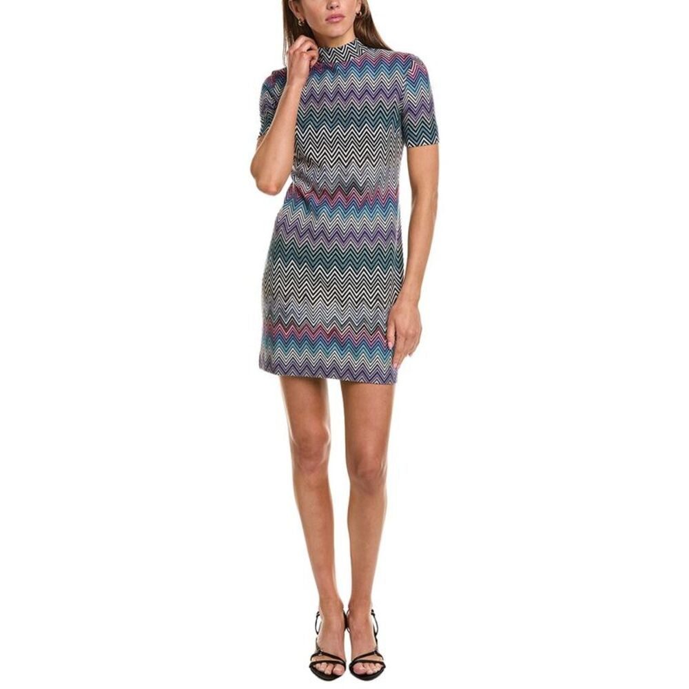 M Missoni Womens Mini Wool Dress, Pink